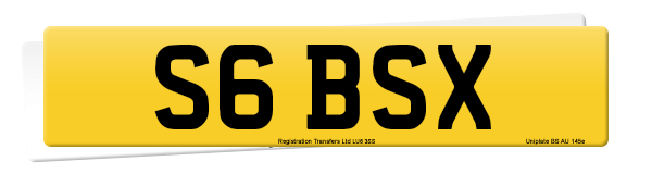 Registration number S6 BSX